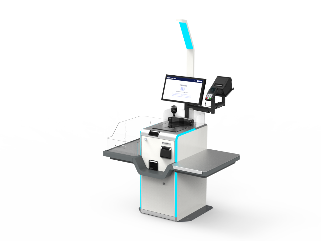 Medium self-checkout solution with cash handling